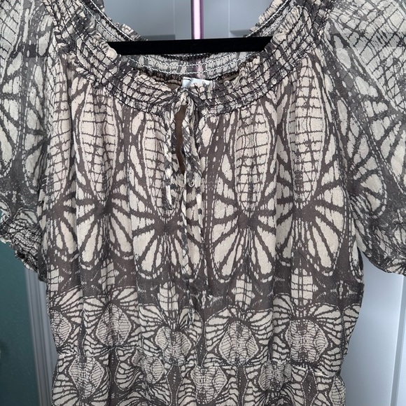 GLAM Medium butterfly print dress 100% silk made in usa - Picture 3 of 6